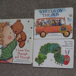 Lot of 3 Classic Children’s Board Books - Hungry Caterpillar, Raffi & More